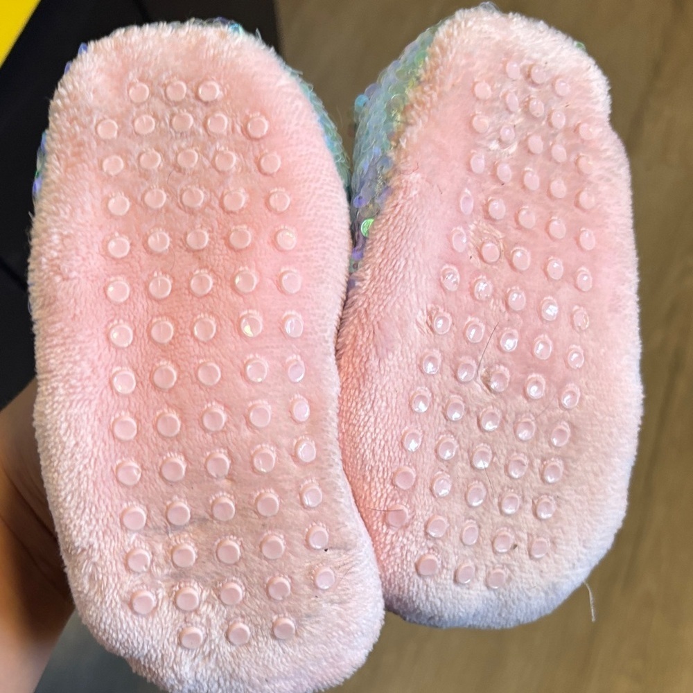 Sequin Pom-Pom Slippers - Picture 2 of 2
